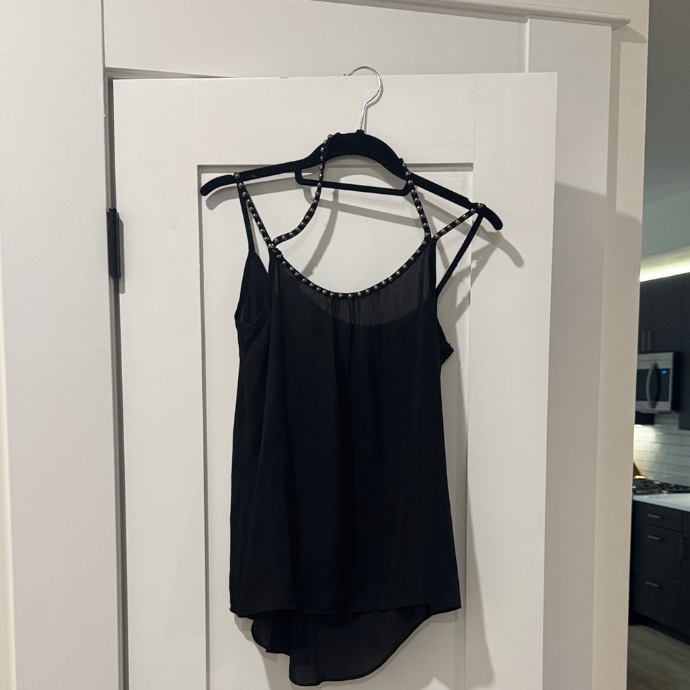 Panhandle Slim Black Studded Double-Strap Cami
